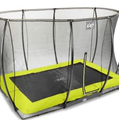 Trampoline enterré 244x366cm noir et filet de sécurité Sihouette EXIT