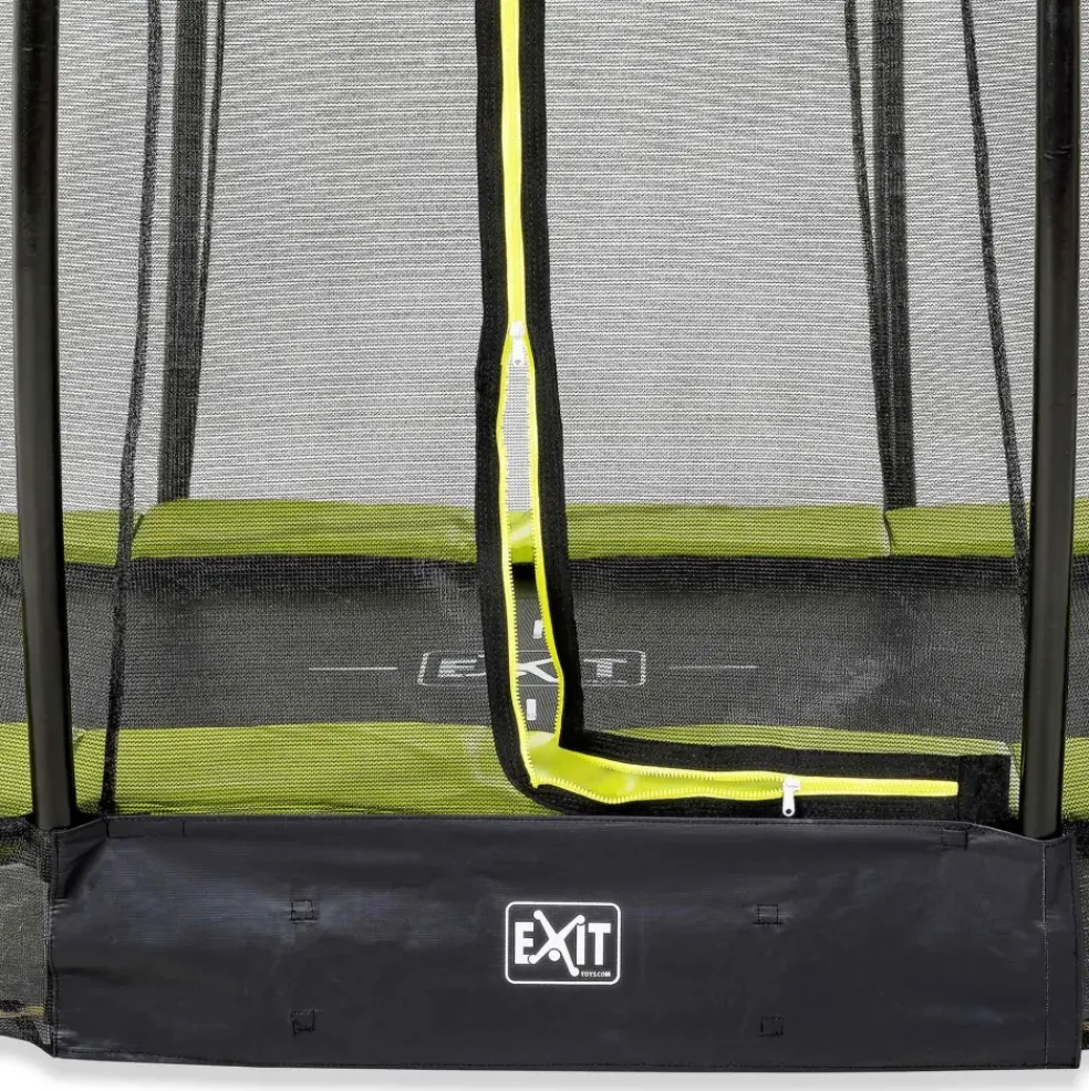 Trampoline enterré 244x366cm noir et filet de sécurité Sihouette EXIT