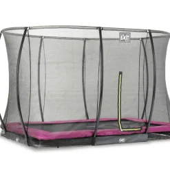 Trampoline enterré 244x366cm noir et filet de sécurité Sihouette EXIT