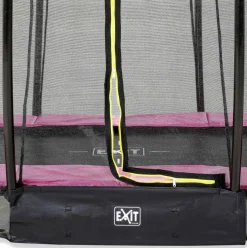 Trampoline enterré 244x366cm noir et filet de sécurité Sihouette EXIT