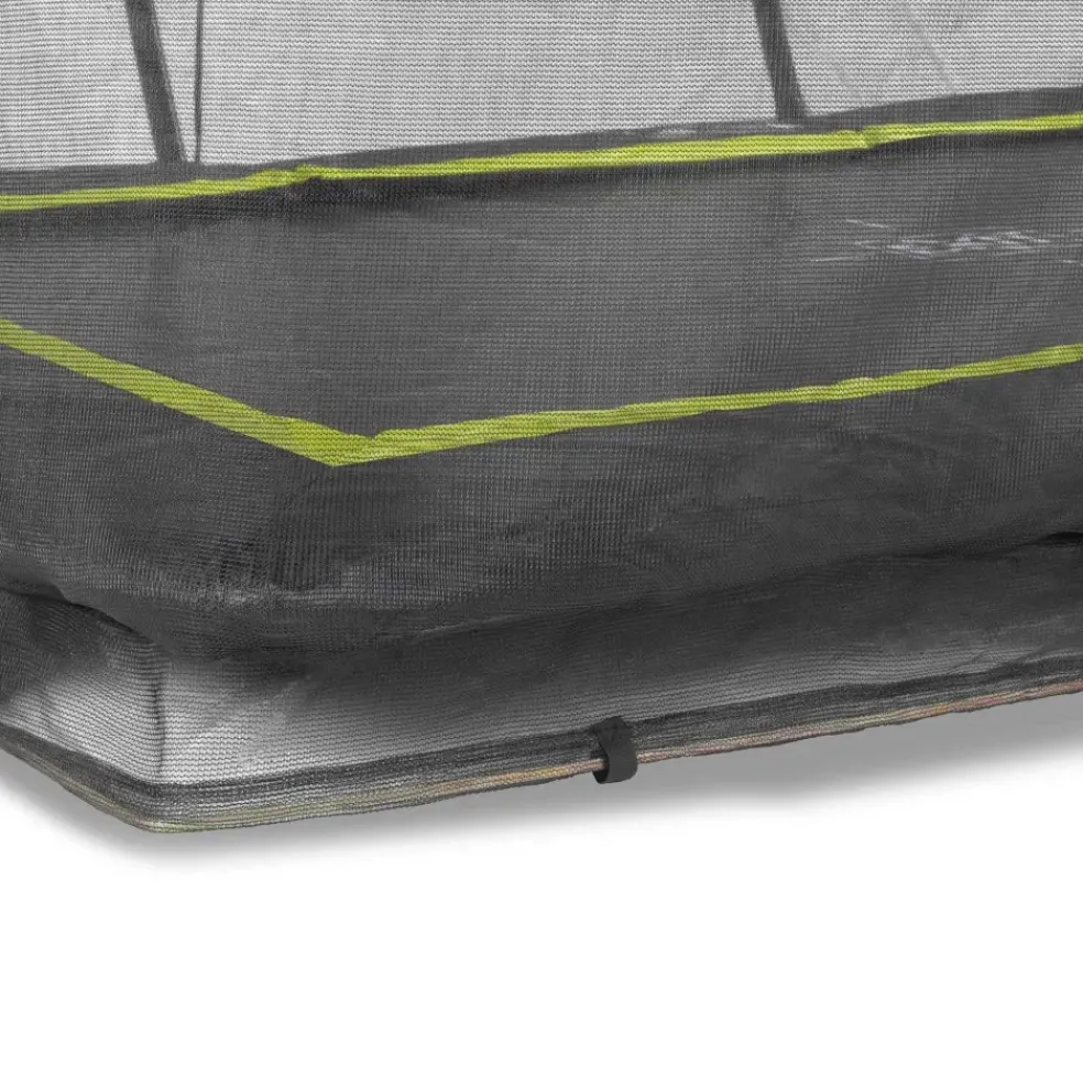 Trampoline enterré 244x366cm noir et filet de sécurité Sihouette EXIT