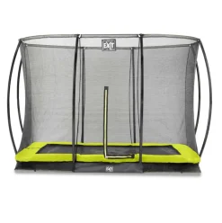 Trampoline enterré 214x305cm noir et filet de sécurité Sihouette EXIT
