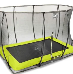 Trampoline enterré 214x305cm noir et filet de sécurité Sihouette EXIT
