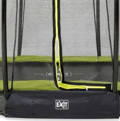 Trampoline enterré 214x305cm noir et filet de sécurité Sihouette EXIT