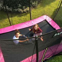 Trampoline enterré 214x305cm noir et filet de sécurité Sihouette EXIT