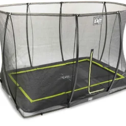 Trampoline enterré 214x305cm noir et filet de sécurité Sihouette EXIT