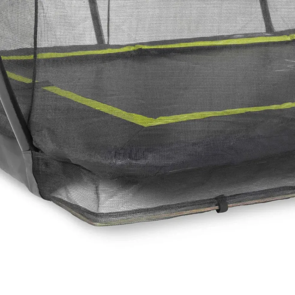 Trampoline enterré 214x305cm noir et filet de sécurité Sihouette EXIT
