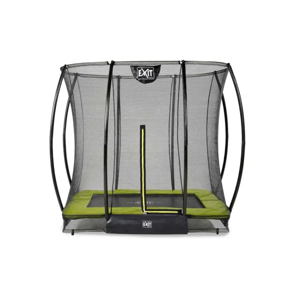 Trampoline enterré 153x214cm noir et filet de sécurité Sihouette EXIT