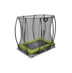 Trampoline enterré 153x214cm noir et filet de sécurité Sihouette EXIT