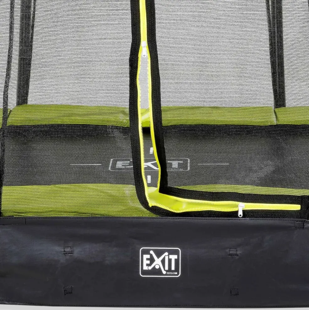 Trampoline enterré 153x214cm noir et filet de sécurité Sihouette EXIT