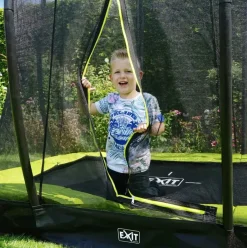 Trampoline enterré 153x214cm noir et filet de sécurité Sihouette EXIT