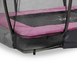 Trampoline enterré 153x214cm noir et filet de sécurité Sihouette EXIT
