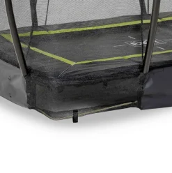 Trampoline enterré 153x214cm noir et filet de sécurité Sihouette EXIT