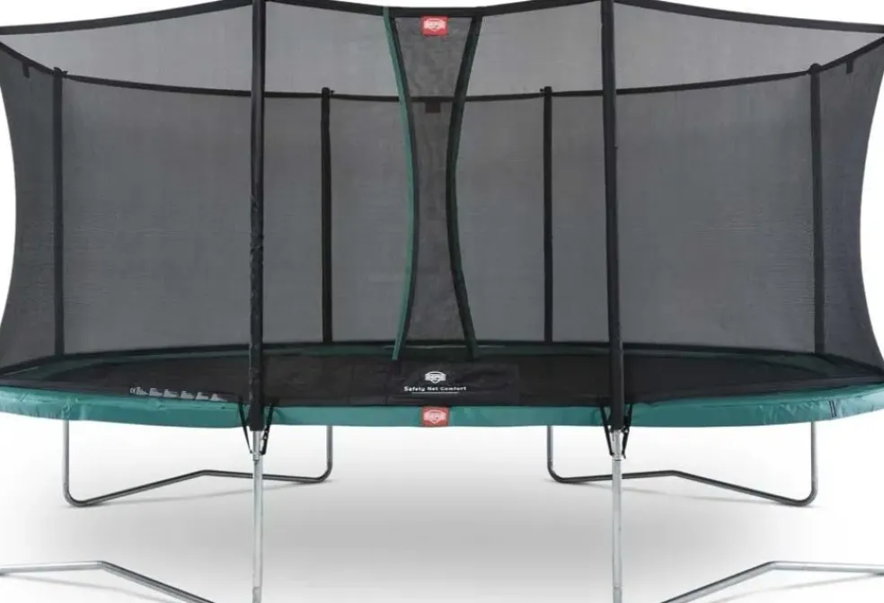 Trampoline Ovale Vert 520cm Favorit et filet BERG + Echelle offerte