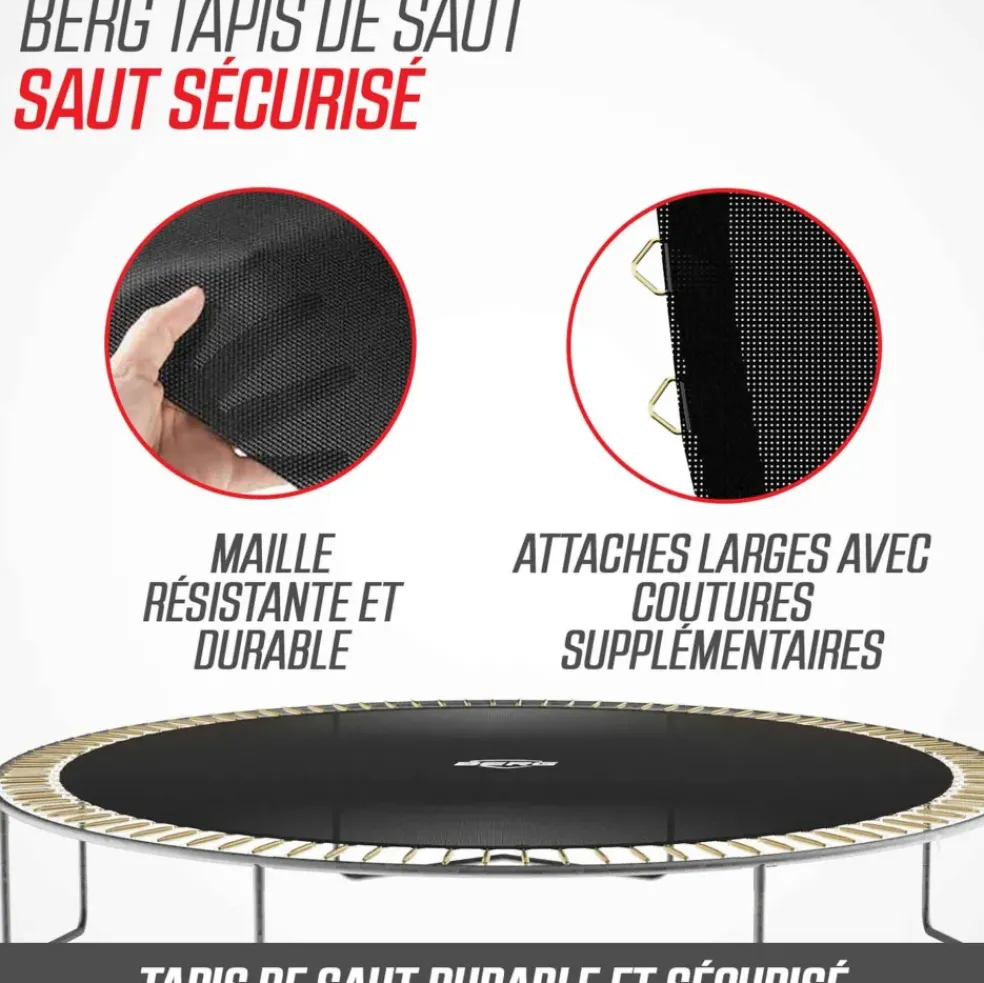 Trampoline Ovale Vert 520cm Favorit et filet BERG + Echelle offerte