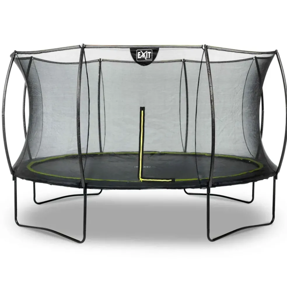 Trampoline sur pieds rond 427cm noir et filet de sécurité Sihouette EXIT