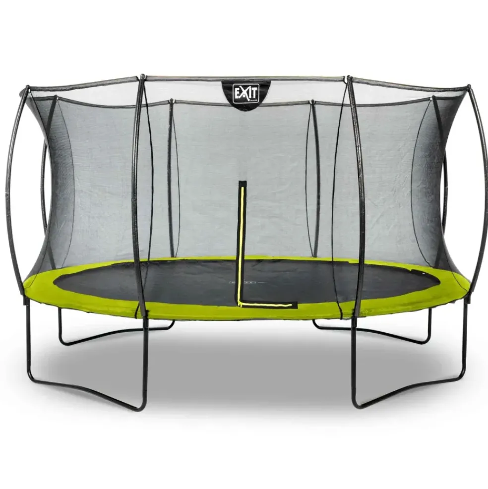 Trampoline sur pieds rond 427cm noir et filet de sécurité Sihouette EXIT