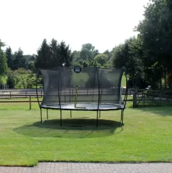 Trampoline sur pieds rond 427cm noir et filet de sécurité Sihouette EXIT
