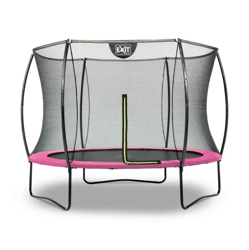 Trampoline sur pieds rond 305cm noir et filet de sécurité Sihouette EXIT