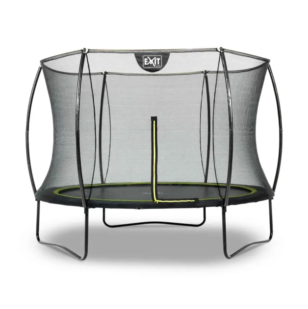 Trampoline sur pieds rond 305cm noir et filet de sécurité Sihouette EXIT