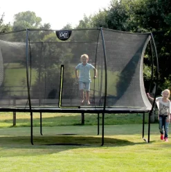 Trampoline sur pieds rond 366cm noir et filet de sécurité Sihouette EXIT