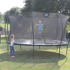 Trampoline sur pieds rond 366cm noir et filet de sécurité Sihouette EXIT