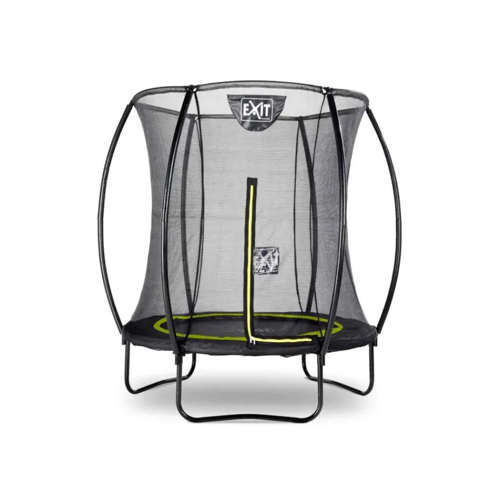 Trampoline sur pieds rond 244cm noir et filet de sécurité Sihouette EXIT