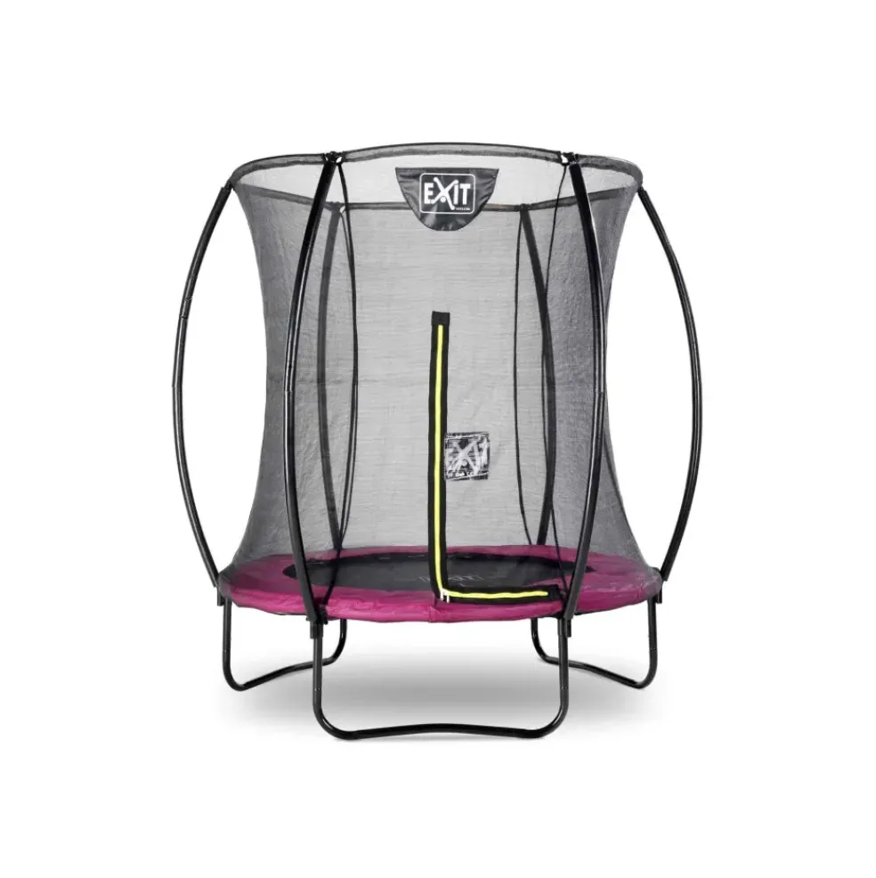 Trampoline sur pieds rond 244cm noir et filet de sécurité Sihouette EXIT