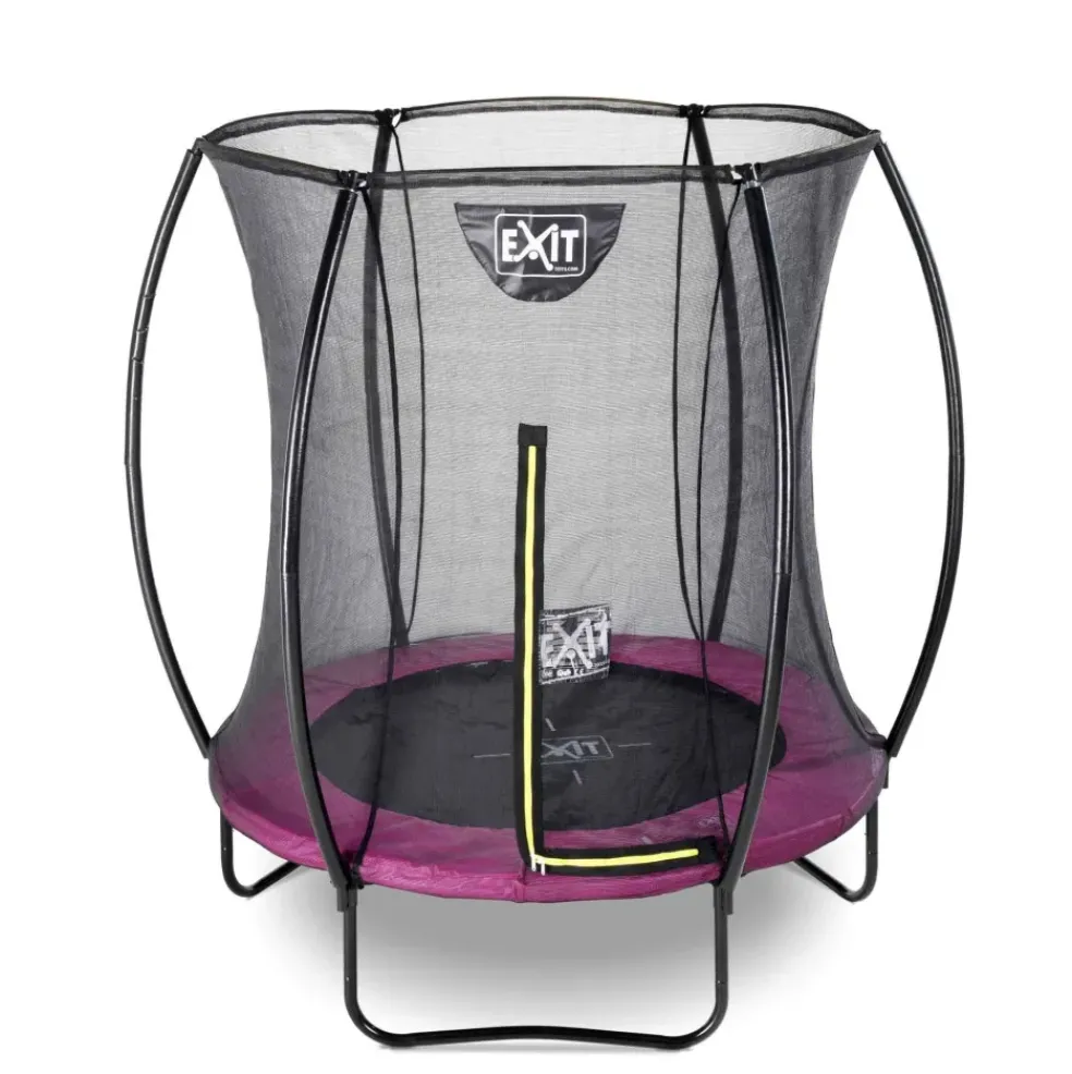 Trampoline sur pieds rond 244cm noir et filet de sécurité Sihouette EXIT