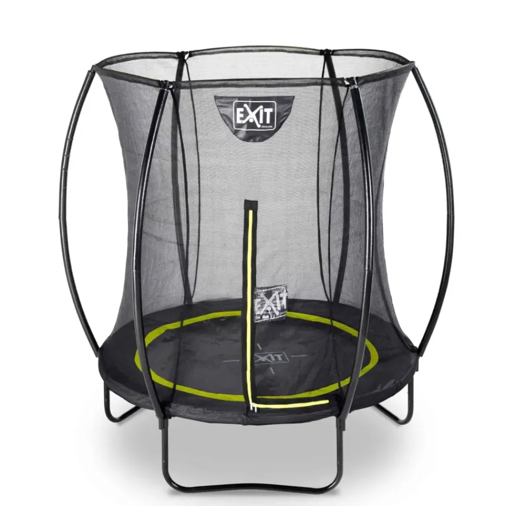 Trampoline sur pieds rond 244cm noir et filet de sécurité Sihouette EXIT