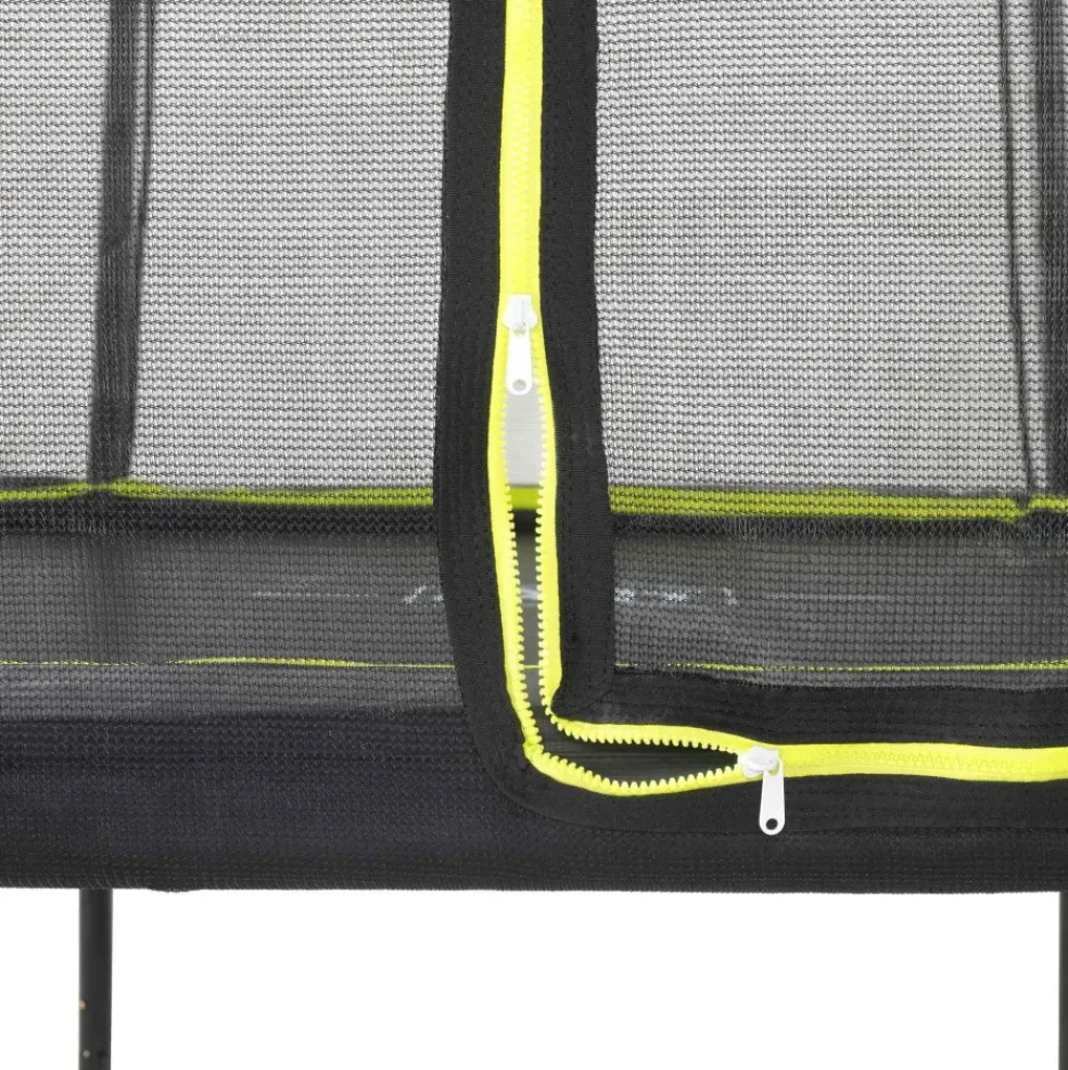 Trampoline sur pieds rond 244cm noir et filet de sécurité Sihouette EXIT