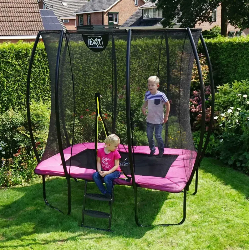 Trampoline sur pieds 214x305cm noir et filet de sécurité Sihouette EXIT
