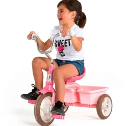 Tricycle fille rose  avec benne - Italtrike