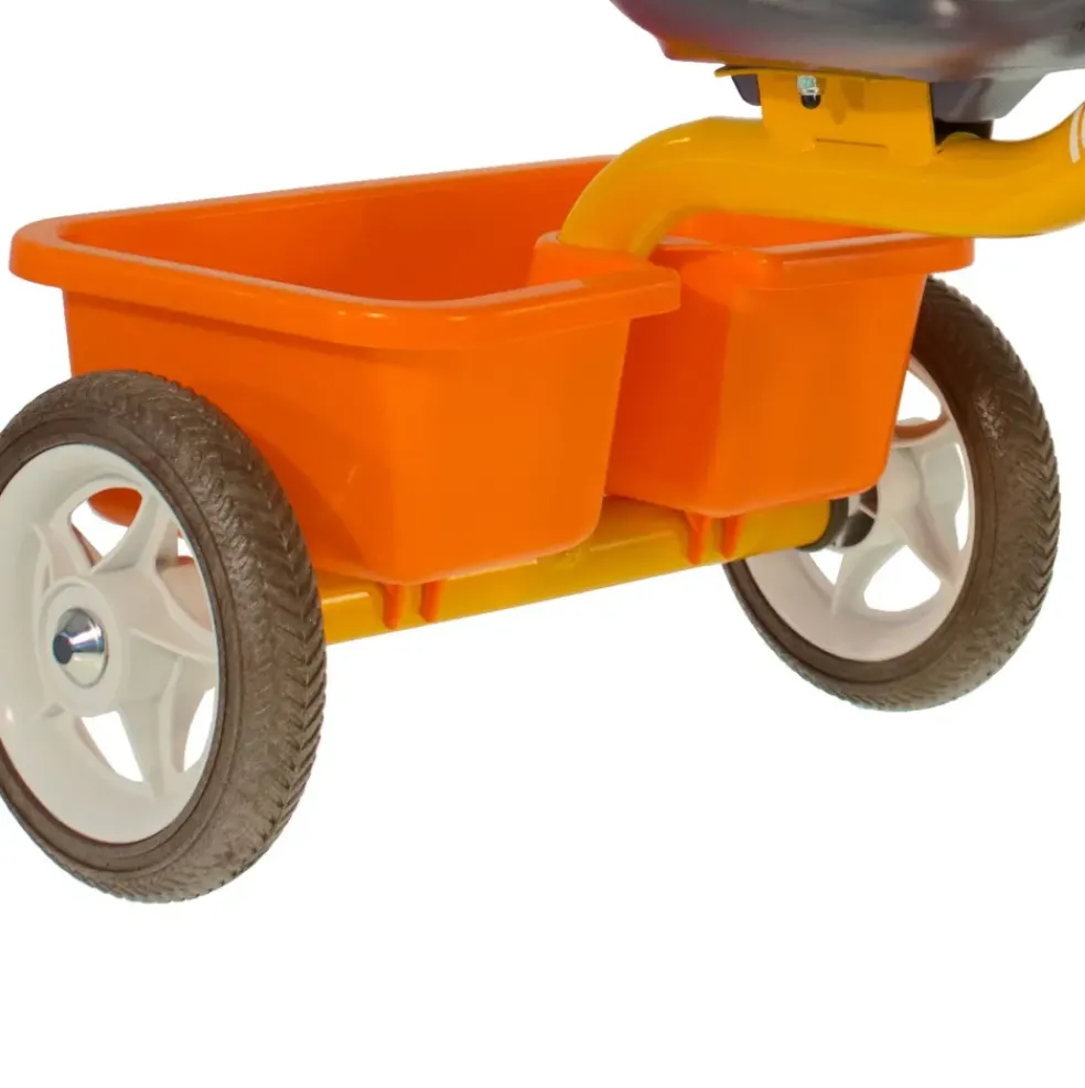 Tricycle métal orange avec benne Italtrike