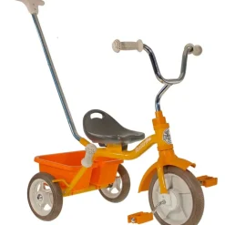 Tricycle orange avec canne et benne Passenger Italtrike