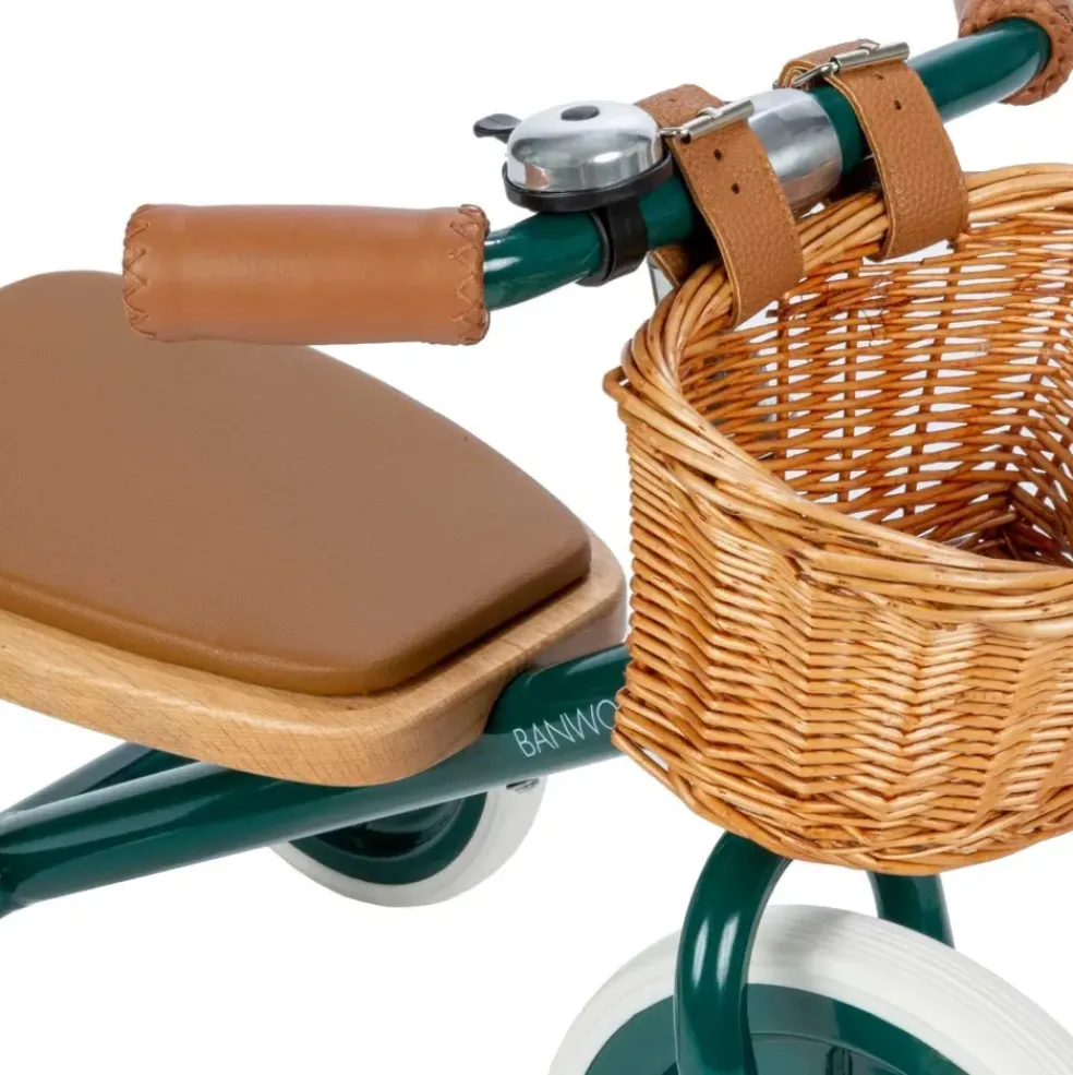Tricycle vintage en métal vert Banwood