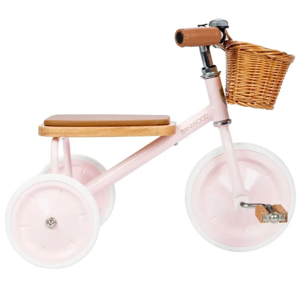 Tricycle vintage en métal rose Banwood