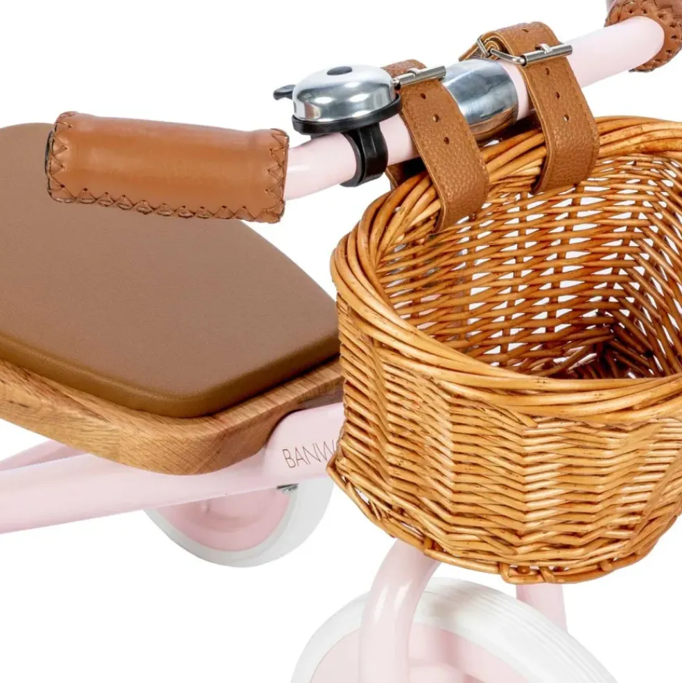 Tricycle vintage en métal rose Banwood