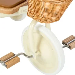 Tricycle vintage en métal crème Banwood