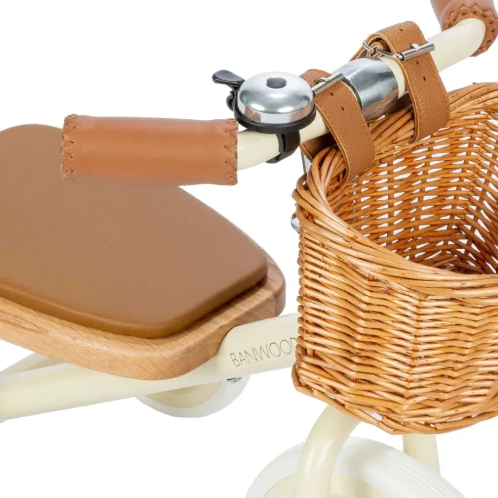 Tricycle vintage en métal crème Banwood