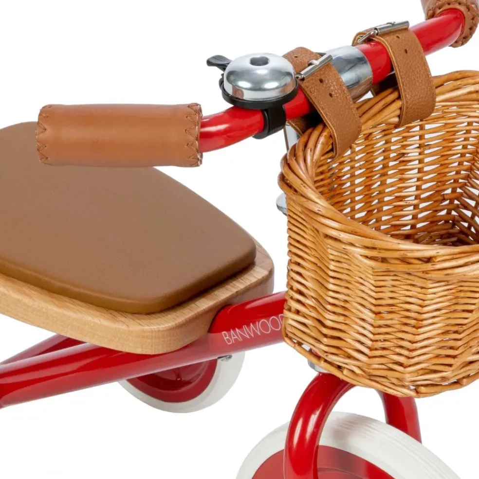 Tricycle vintage en métal rouge Banwood