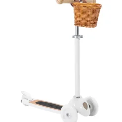 Trottinette 3 roues avec panier blanche pour enfant Banwood