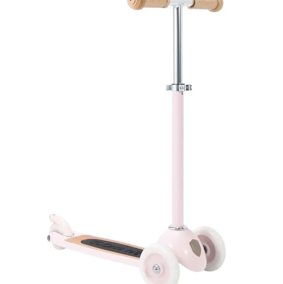 Trottinette 3 roues avec panier rose pour enfant Banwood