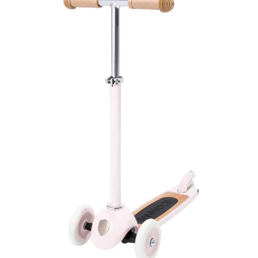 Trottinette 3 roues avec panier rose pour enfant Banwood