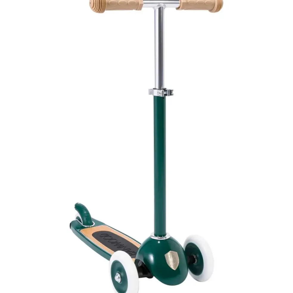 Trottinette 3 roues avec panier verte pour enfant Banwood