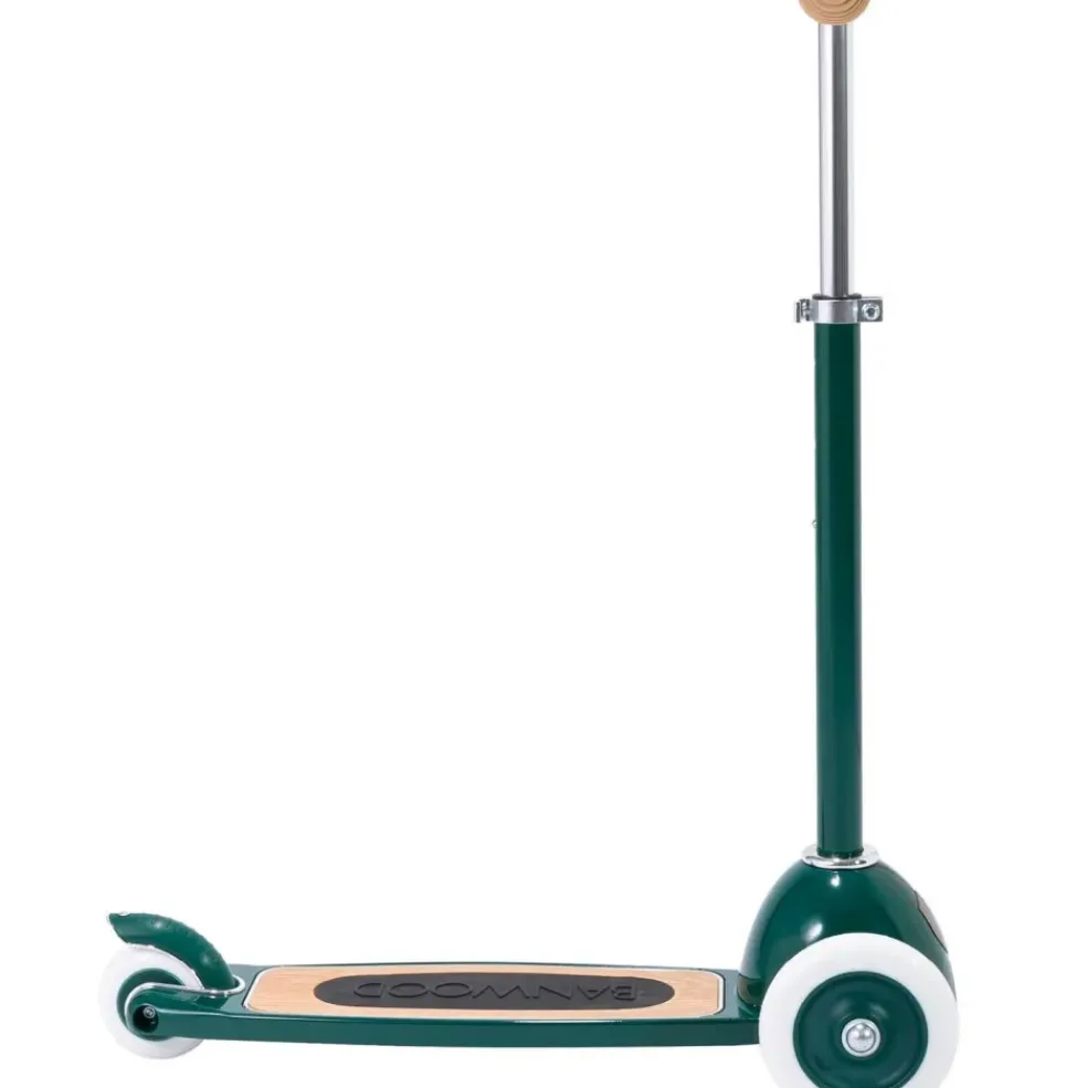 Trottinette 3 roues avec panier verte pour enfant Banwood
