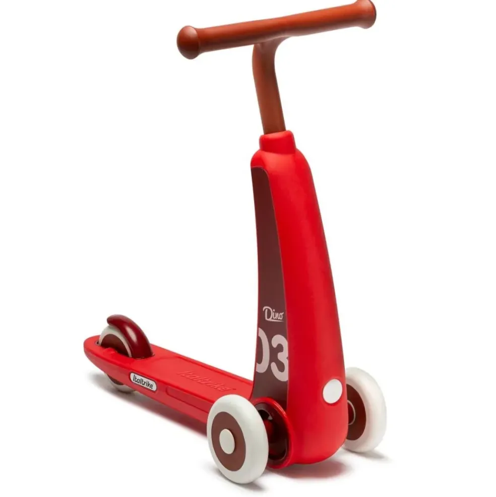 Trottinette 3 roues rouge pour les 2 - 4 ans Dino Italtrike