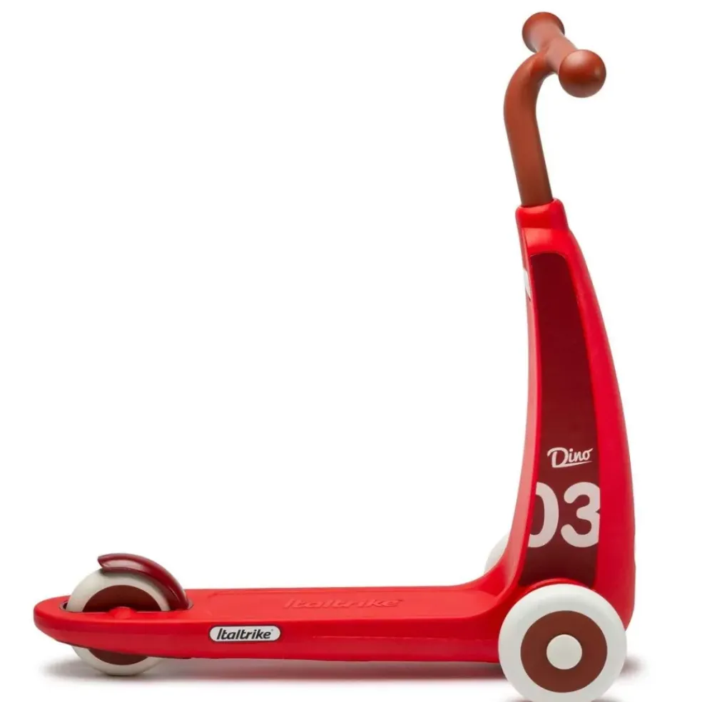 Trottinette 3 roues rouge pour les 2 - 4 ans Dino Italtrike