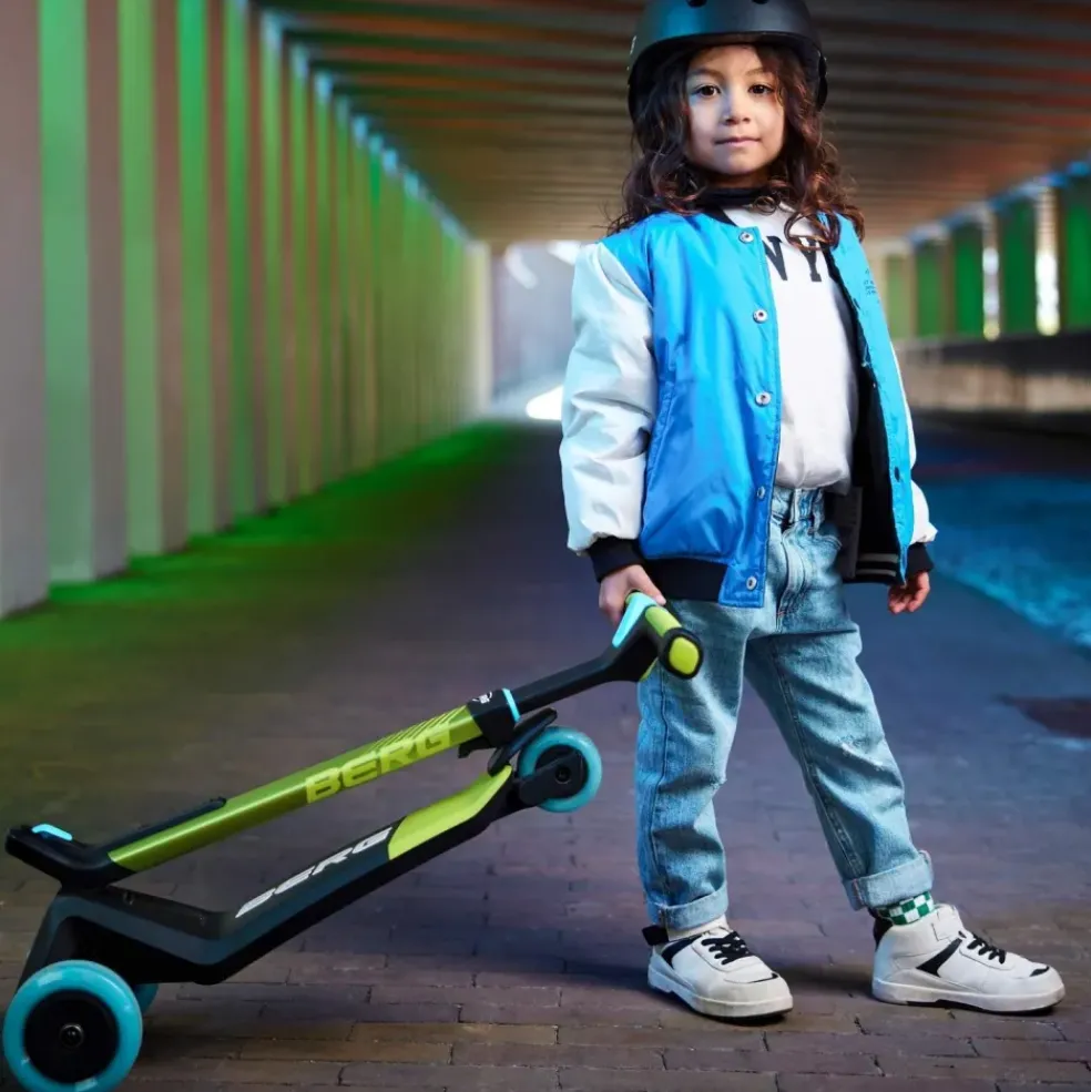 Trottinette pliable vert menthe roues lumineuses dès 2 ans Nexo BERG
