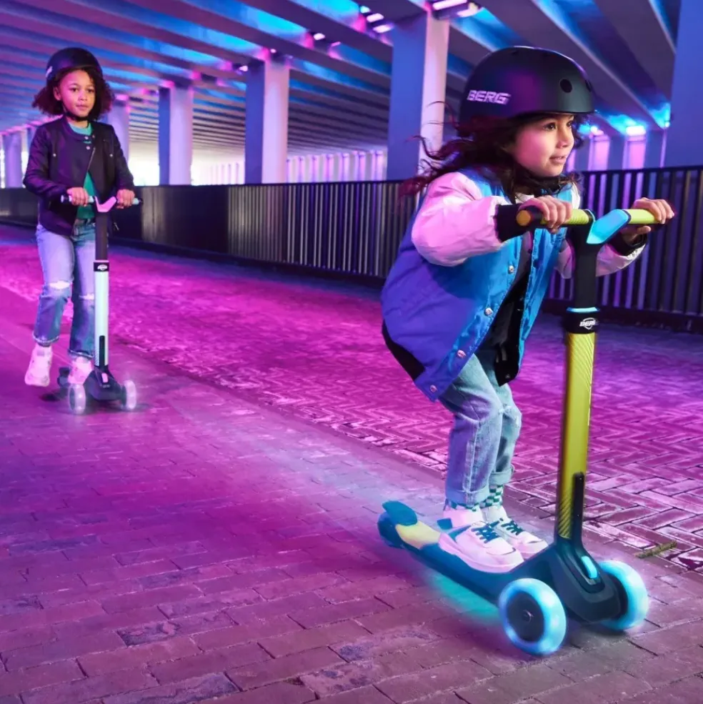 Trottinette pliable vert citron roues lumineuses dès 2 ans Nexo BERG